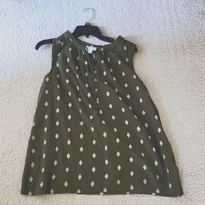 𝅺LIZ Claiborne Woman’s Dress Tank, large OLIVE GREEN never worn